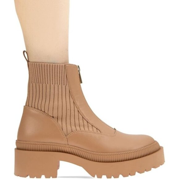 BCBGeneration Montana Combat Sock Boots Tan Size 11 MSRP $139 - Picture 6 of 6